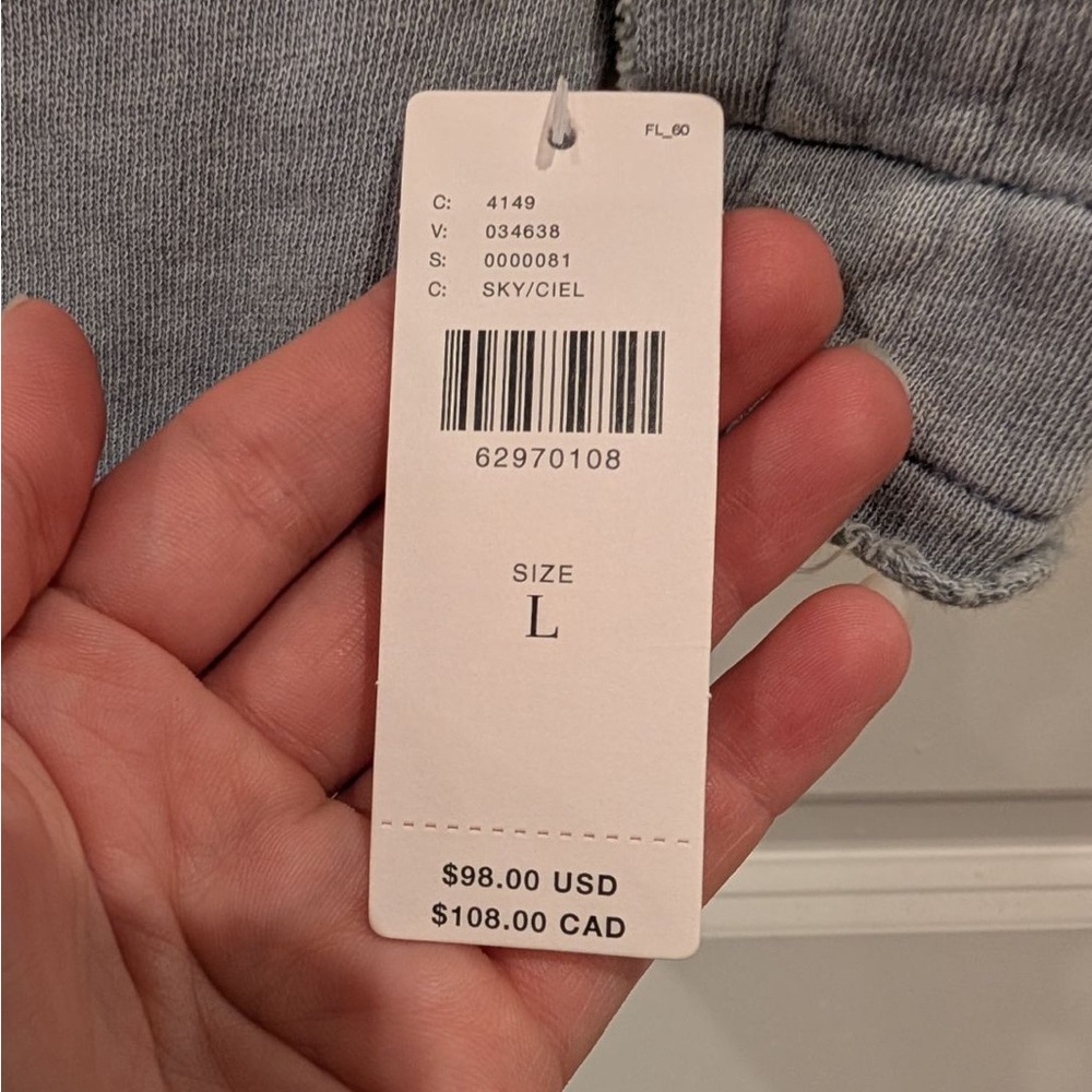 NWT Anthropologie “Universal Love” Graphic Sweatshirt - Size L - Blue/gray - Picture 6 of 8